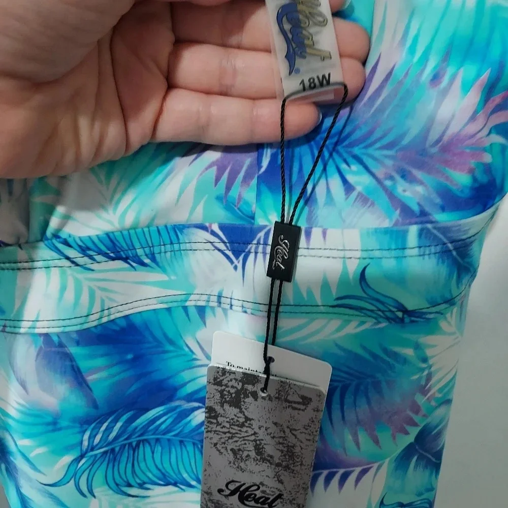 NWT Heat Swimwear Seaside Chic Racerback Tankini in Size 18W